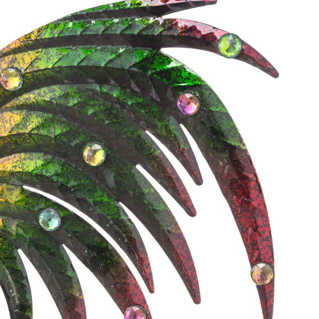 Funsally Iridescent Rooster Wind Spinner Garden Decor